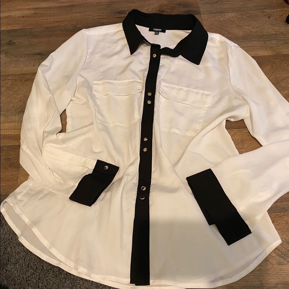 NWOT Colorblock Polyester Top - Picture 2 of 6